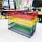 Mind Reader Stackable Paper Tray, Classroom Organizer, File Storage, Teachers, Metal Mesh, 4 Pcs., Multi-Colored